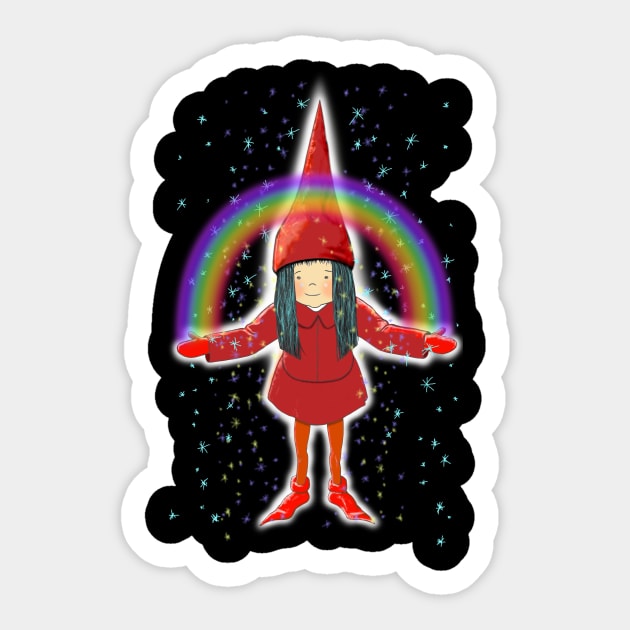 SANTA'S RED ELF Sticker by KARMADESIGNER T-SHIRT SHOP